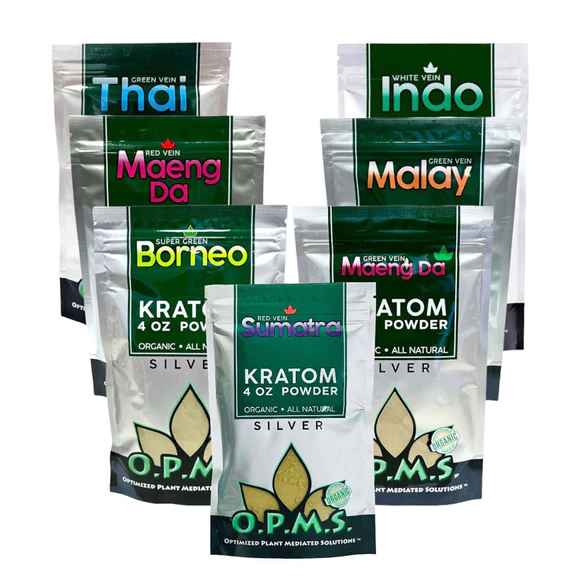 OPMS Silver Kratom Powder 1oz - 16oz