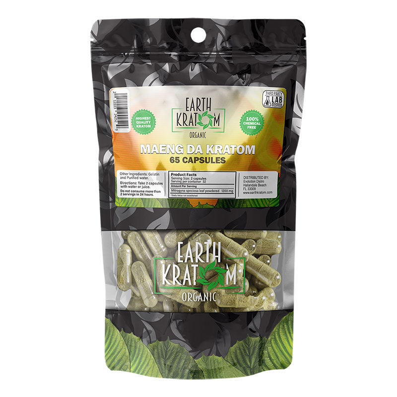 Earth Kratom 65CT - 500CT Capsules