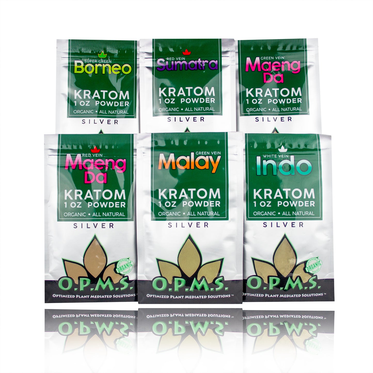OPMS Silver Kratom Powder 1oz - 16oz