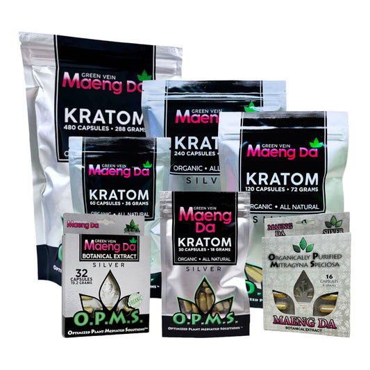 OPMS Silver Kratom Capsules 30CT - 480CT