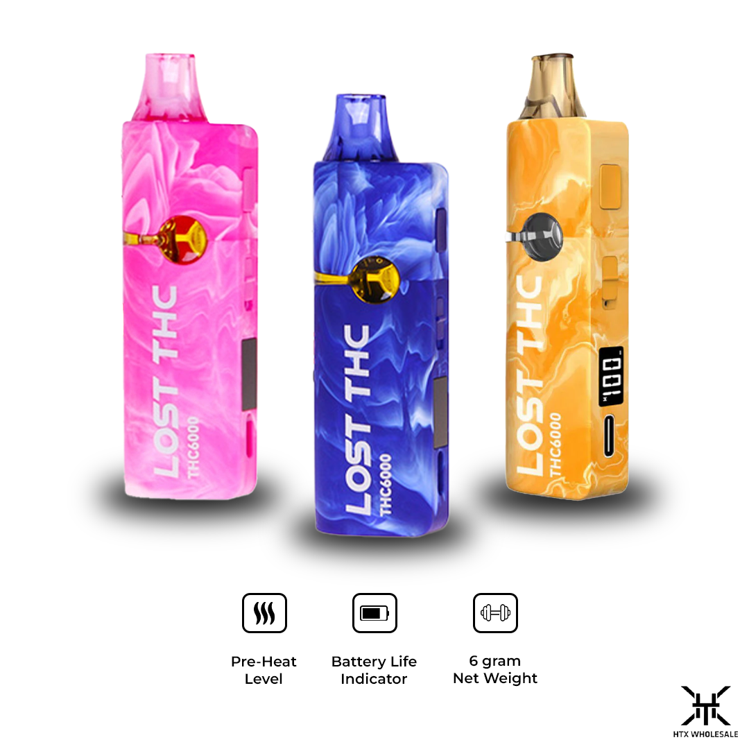 Lost THC 7.5g Live Resin THCA Disposable | Pack of 5