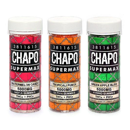 Chapo Supermax 5000 mg THCA + D-9 THCP Gummies | Pack of 6