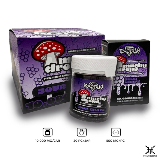 Exodus Microdose Blend Mushy Drop 10000 mg Premium Mushroom Gummies | Pack of 6