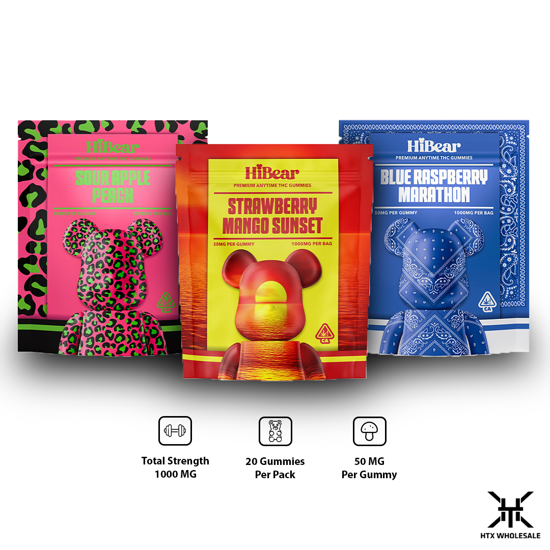 HiBear Gummies 1000 MG D9+THC-P+THC-V