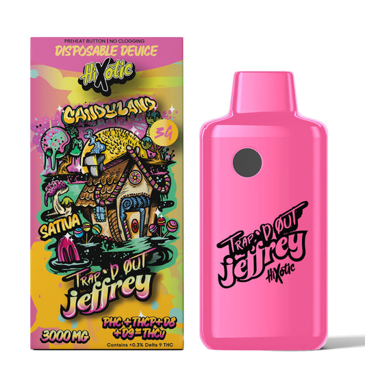 HiXotic Trap'D Out Jeffrey 3g PHC+THCP+D8+THCA Sauce Disposable | Pack of 10