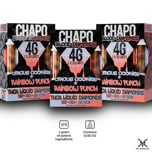 Chapo Blood Diamond 4g Carts | THC-A Liquid Diamond | Pack of 6