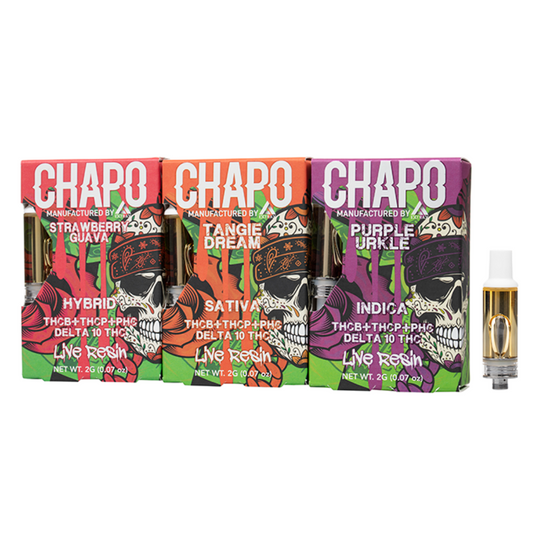 Chapo 2g THC-B+THC-P+PHC+D10 THC Carts Live Resin | Pack of 6