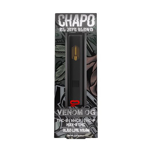 Chapo El jefe Blend 3.5g THC-B+HHCP+THC-P+HXY-8 THC Disposable | Pack of 6