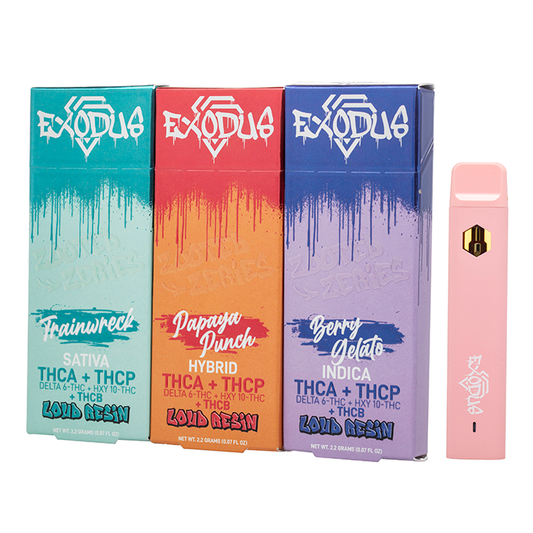 Exodus Loud Resin 2.2g Zooted Series THCA +THCP Delta 8+THC+HXY 10 THC+THCB Disposable | Pack of 6
